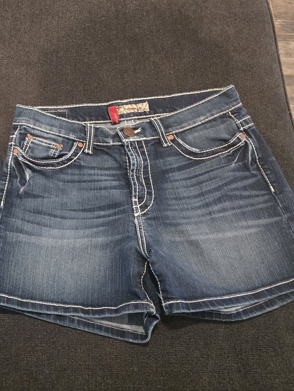 2 BKE Blue Denim Shorts with Contrast Stitching